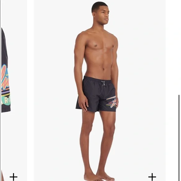 BALMAIN**Black Logo Men Swim Trunks**Med. $580 - Picture 5 of 10